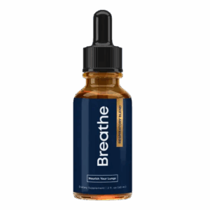 Image of the Breathe supplement bottle, used to illustrate a product review and provide a direct link to the Breathe official sales site.
