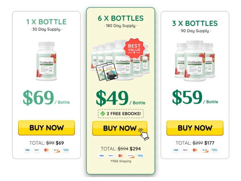Buy Prodentim now: Price options and sales page link from our product review
