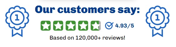 A graphic from the **Sleep Lean review** showing the product's high customer rating of **4.93 out of 5 stars**, based on over **120,000 verified reviews**.